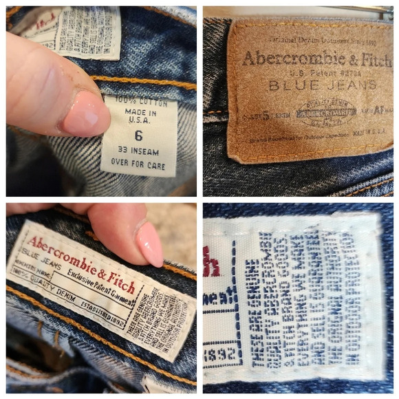 Abercrombie & Fitch boy slouch flare jeans.  Women's Size 6. - Picture 2 of 15